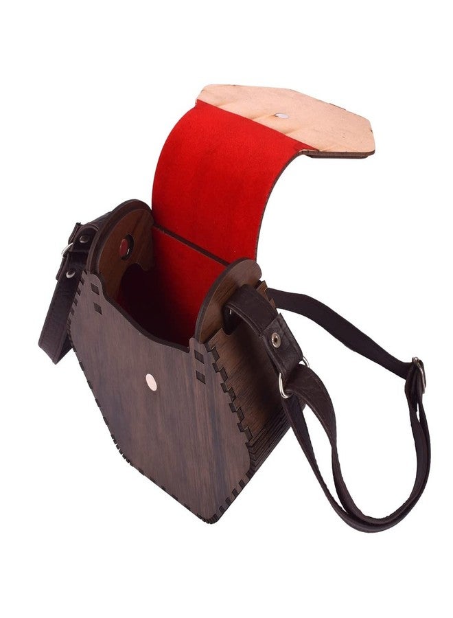 HOSTK Women's Handcrafted Wooden Light Weight Unique CLUTCHES Handbag By (Brown 1) - Image 5